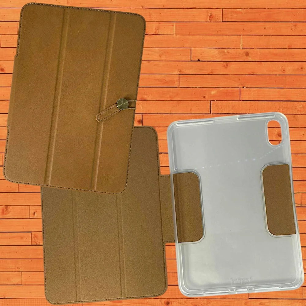 heyday Tablet Case for iPad Mini 6 | Brown Faux Leather | Tri-Fold Viewing Stand